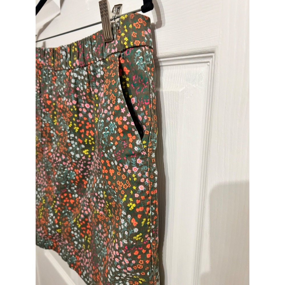 Lands' End Skort Women' 12P Calico Floral Green Cottagecore Country Girl Green - Picture 4 of 16